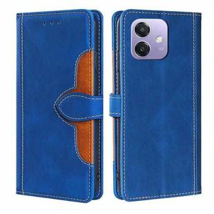 For OPPO A3 5G India Skin Feel Magnetic Buckle Leather Phone Case(Blue)