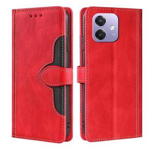 For OPPO A3 5G India Skin Feel Magnetic Buckle Leather Phone Case(Red)