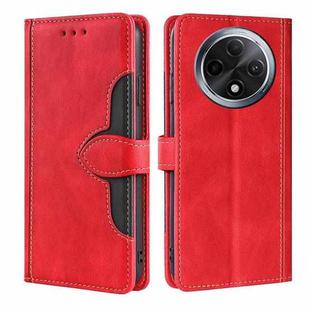 For OPPO A3 Pro Skin Feel Magnetic Buckle Leather Phone Case(Red)