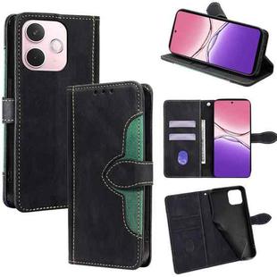For OPPO A5 Pro 5G Global Skin Feel Magnetic Buckle Leather Phone Case(Black)