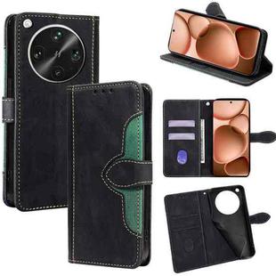 For OPPO Find X8 Ultra 5G Skin Feel Magnetic Buckle Leather Phone Case(Black)