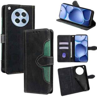 For OPPO Find X8s 5G Skin Feel Magnetic Buckle Leather Phone Case(Black)