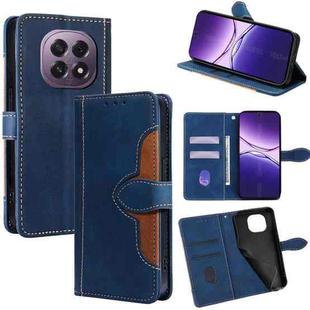 For OPPO A5 5G 2025 Global Skin Feel Magnetic Buckle Leather Phone Case(Blue)