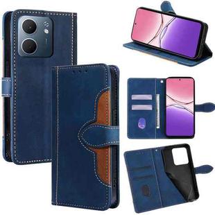 For OPPO A5x 5G Global Skin Feel Magnetic Buckle Leather Phone Case(Blue)