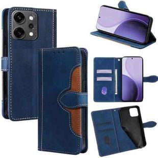 For OPPO Reno14 Pro 5G Global Skin Feel Magnetic Buckle Leather Phone Case(Blue)
