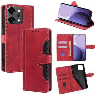 For OPPO Reno14 Pro 5G Global Skin Feel Magnetic Buckle Leather Phone Case(Red)