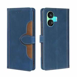For Realme GT Neo5 SE Skin Feel Magnetic Buckle Leather Phone Case(Blue)
