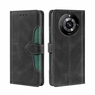 For Realme 11 Pro / 11 Pro+ 5G Skin Feel Magnetic Buckle Leather Phone Case(Black)