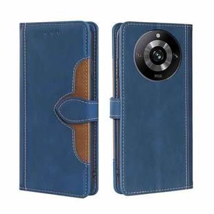 For Realme 11 Pro / 11 Pro+ 5G Skin Feel Magnetic Buckle Leather Phone Case(Blue)