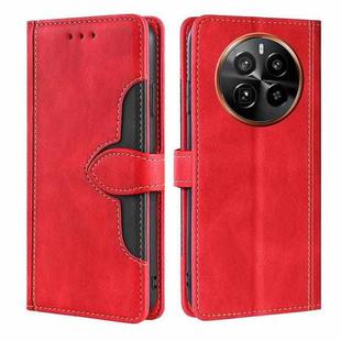 For Realme GT5 Pro 5G Skin Feel Magnetic Buckle Leather Phone Case(Red)