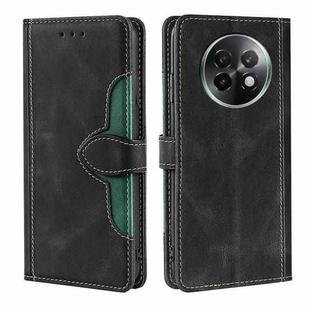 For Realme 13 Pro 5G Skin Feel Magnetic Buckle Leather Phone Case(Black)