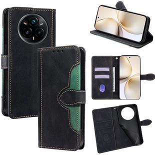 For Realme 14 Pro 5G Global Skin Feel Magnetic Buckle Leather Phone Case(Black)
