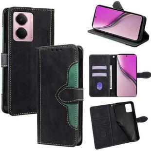 For Realme P3 Pro 5G Global Skin Feel Magnetic Buckle Leather Phone Case(Black)