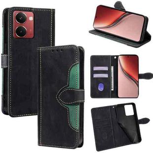 For Realme P3 Ultra 5G Skin Feel Magnetic Buckle Leather Phone Case(Black)
