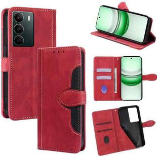 For Realme C71 4G Skin Feel Magnetic Buckle Leather Phone Case(Red)