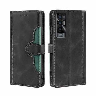 For Tecno Pova 5G Skin Feel Magnetic Buckle Leather Phone Case(Black)