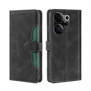 For Tecno Camon 20 Premier 5G Skin Feel Magnetic Buckle Leather Phone Case(Black)