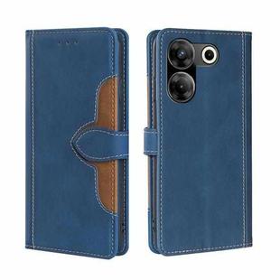 For Tecno Camon 20 Pro 5G Skin Feel Magnetic Buckle Leather Phone Case(Blue)