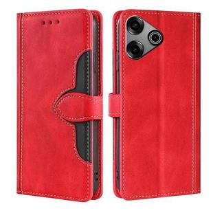 For Tecno Pova 6 Pro 5G Skin Feel Magnetic Buckle Leather Phone Case(Red)