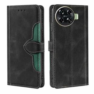 For Tecno Spark 20 Pro+ 4G Skin Feel Magnetic Buckle Leather Phone Case(Black)