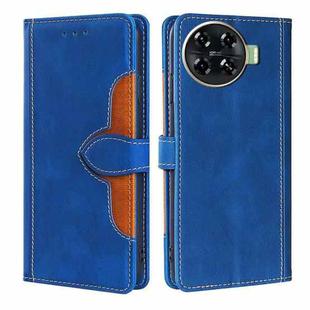 For Tecno Spark 20 Pro+ 4G Skin Feel Magnetic Buckle Leather Phone Case(Blue)