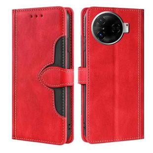 For Tecno Camon 30 Pro 5G Skin Feel Magnetic Buckle Leather Phone Case(Red)