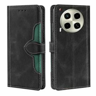 For Tecno Camon 30 Skin Feel Magnetic Buckle Leather Phone Case(Black)