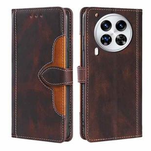 For Tecno Camon 30 Premier 5G Skin Feel Magnetic Buckle Leather Phone Case(Brown)