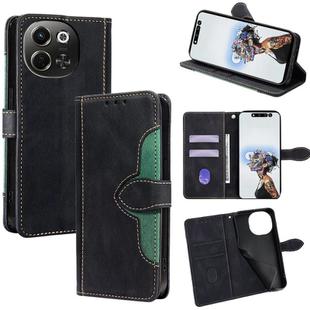 For Tecno Pova 6 Neo 5G Skin Feel Magnetic Buckle Leather Phone Case(Black)