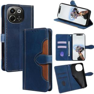 For Tecno Pova 6 Neo 5G Skin Feel Magnetic Buckle Leather Phone Case(Blue)