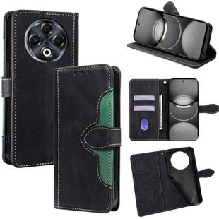 For Tecno Spark 30 4G Skin Feel Magnetic Buckle Leather Phone Case(Black)