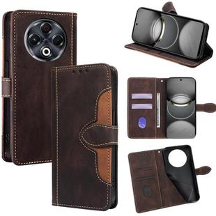 For Tecno Spark 30 4G Skin Feel Magnetic Buckle Leather Phone Case(Brown)