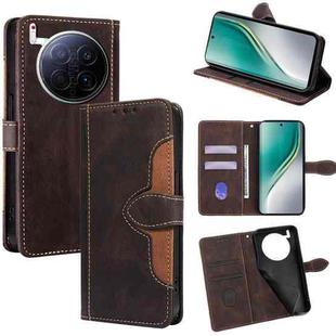 For Tecno Camon 40 Premier 5G Skin Feel Magnetic Buckle Leather Phone Case(Brown)