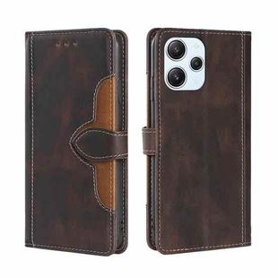 For Xiaomi Redmi 12 4G Skin Feel Magnetic Buckle Leather Phone Case(Brown)