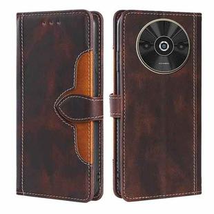 For Xiaomi Redmi A3 4G Skin Feel Magnetic Buckle Leather Phone Case(Brown)