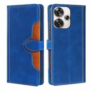 For Xiaomi Redmi Turbo 3 5G Skin Feel Magnetic Buckle Leather Phone Case(Blue)