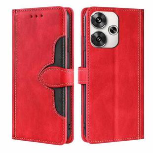 For Xiaomi Redmi Turbo 3 5G Skin Feel Magnetic Buckle Leather Phone Case(Red)