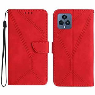 For T-Mobile T Phone 5G Stitching Embossed Leather Phone Case(Red)