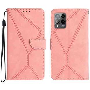 For T-Mobile T Phone Pro 5G Stitching Embossed Leather Phone Case(Pink)