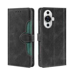 For Huawei nova 11 4G Skin Feel Magnetic Buckle Leather Phone Case(Black)