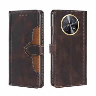 For Huawei Enjoy 60X Skin Feel Magnetic Buckle Leather Phone Case(Brown)
