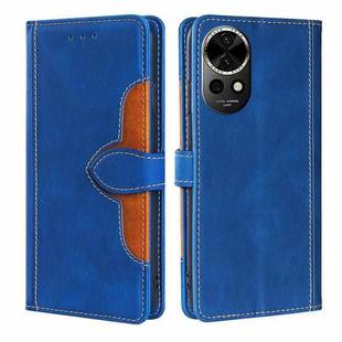 For Huawei nova 12 5G Skin Feel Magnetic Buckle Leather Phone Case(Blue)