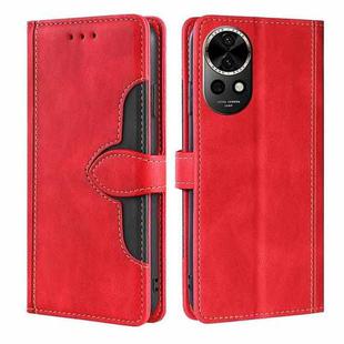 For Huawei nova 12 5G Skin Feel Magnetic Buckle Leather Phone Case(Red)