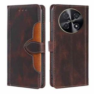 For Huawei nova 12i 4G Skin Feel Magnetic Buckle Leather Phone Case(Brown)