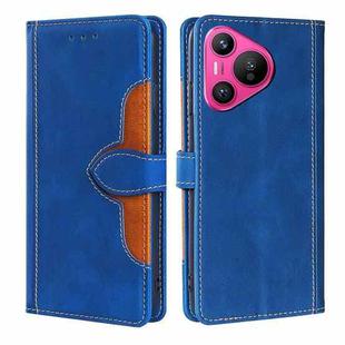 For Huawei Pura 70 5G Skin Feel Magnetic Buckle Leather Phone Case(Blue)