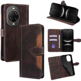 For Huawei nova 14 Ultra 5G Skin Feel Magnetic Buckle Leather Phone Case(Brown)