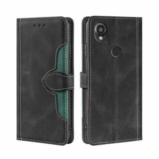 For Kyocera Digno SX3-KYG02 Skin Feel Magnetic Buckle Leather Phone Case(Black)