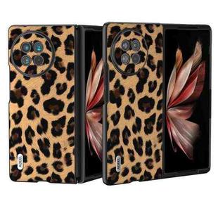 For vivo X Fold2 ABEEL Black Edge Leopard Phone Case(Leopard Print)