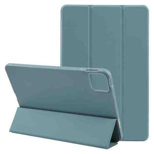 For Xiaomi Pad 6 / Pad 6 Pro Three-fold Holder Flip Tablet Leather Case(Dark Green)