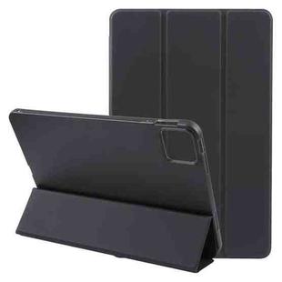 For Xiaomi Pad 6 Max 14 Three-fold Holder Flip Tablet Leather Case(Black)